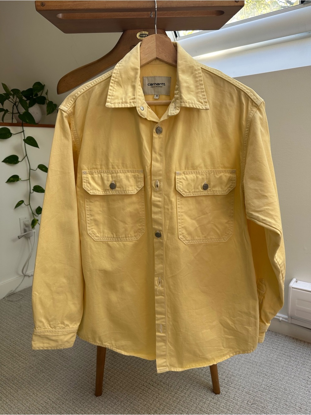 Carhartt Yellow Lightweight Work Shirt Jacket